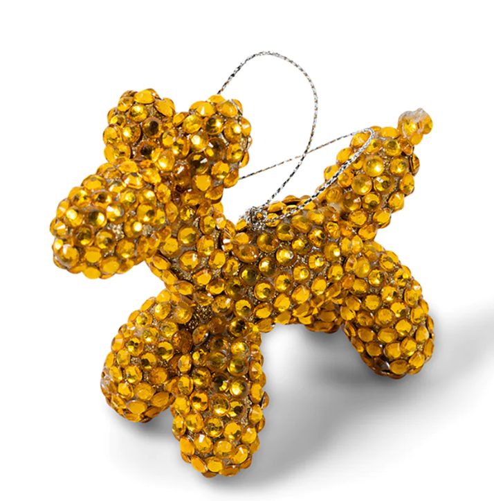 Large Golden Balloon Dog Ornament