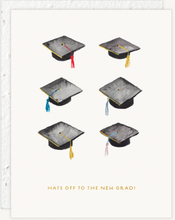 Load image into Gallery viewer, Hats Off to the New Grad Card