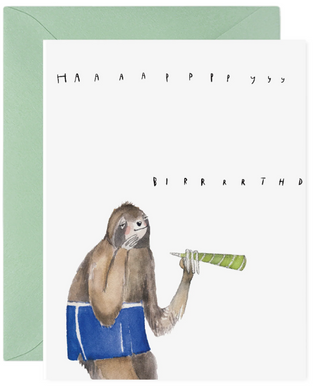 Speedy Sloth Card