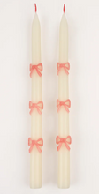 Load image into Gallery viewer, Pink Bow Taper Candles