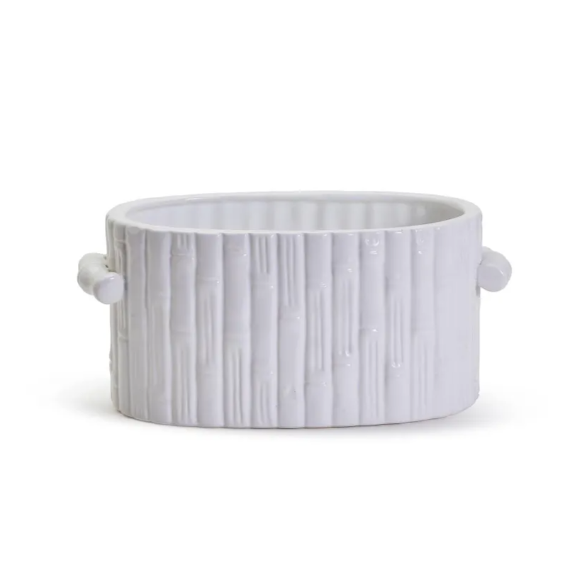 Bamboo Oval Centerpiece / Cachepot