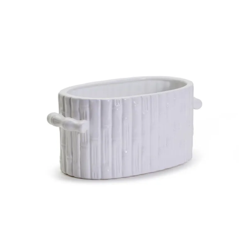 Bamboo Oval Centerpiece / Cachepot