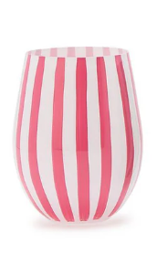 Stemless Hand-Painted Wine Glass