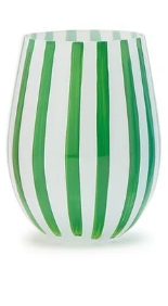 Stemless Hand-Painted Wine Glass