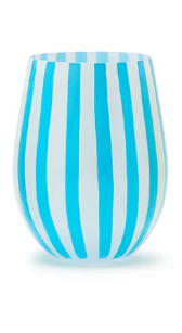 Stemless Hand-Painted Wine Glass