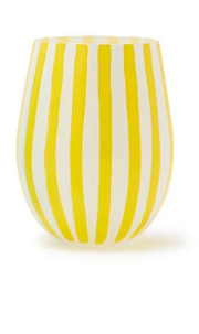 Stemless Hand-Painted Wine Glass