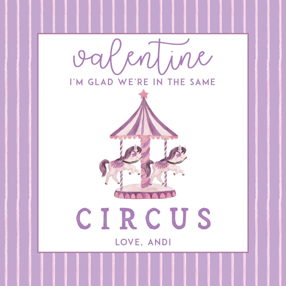 Same Circus Custom Valentine Tag