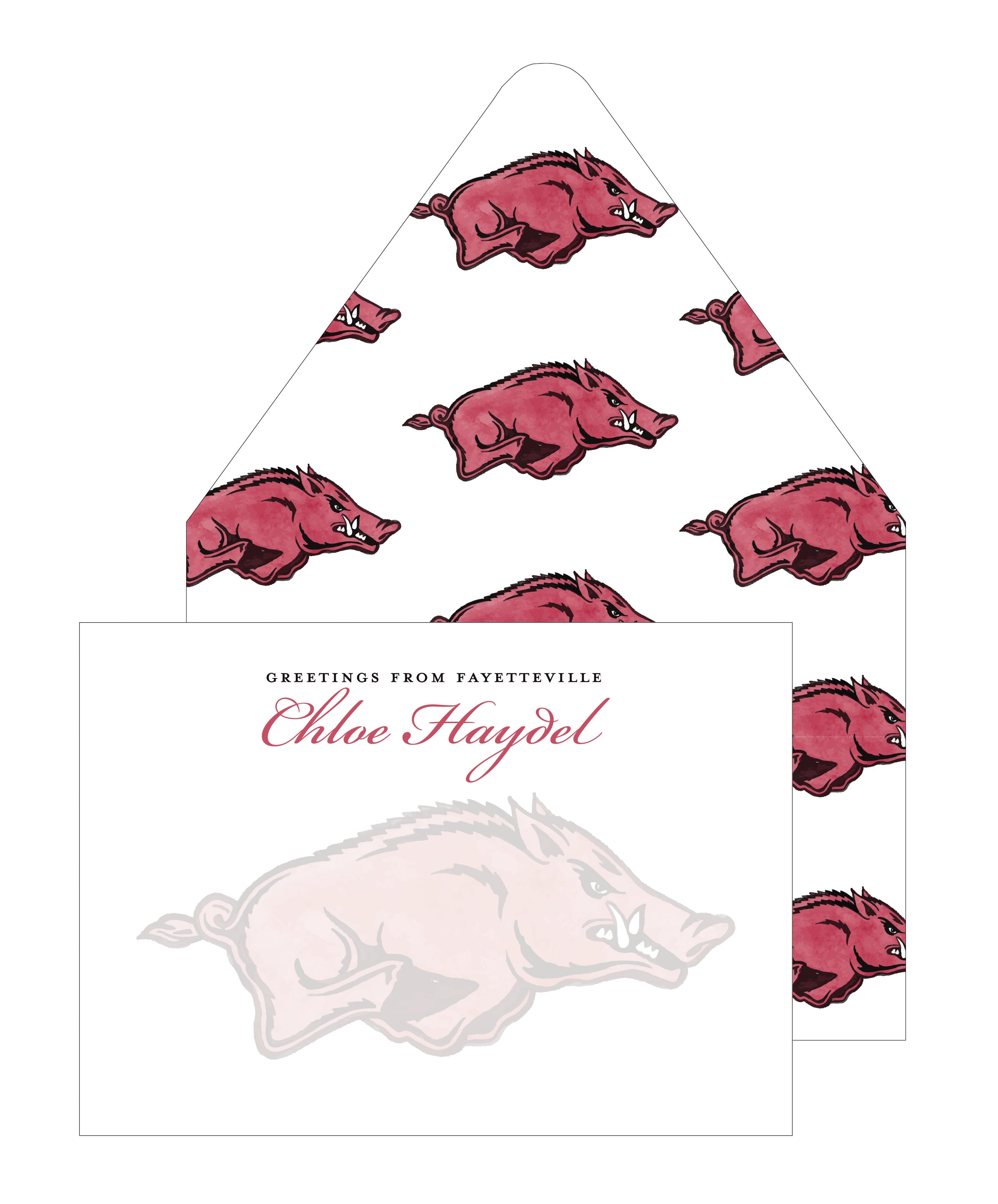 College Stationery - Arkansas