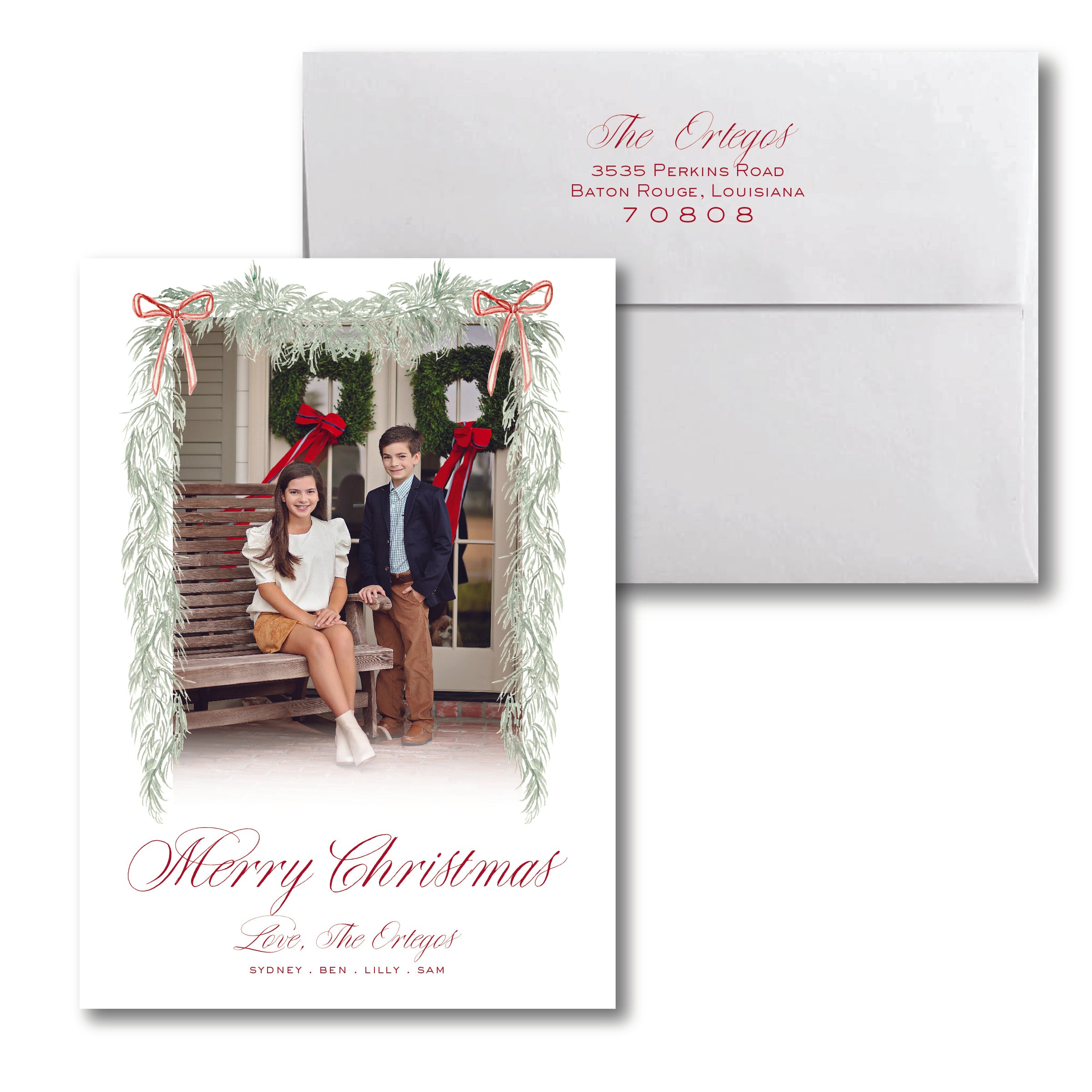 Christmas Garland Holiday Card