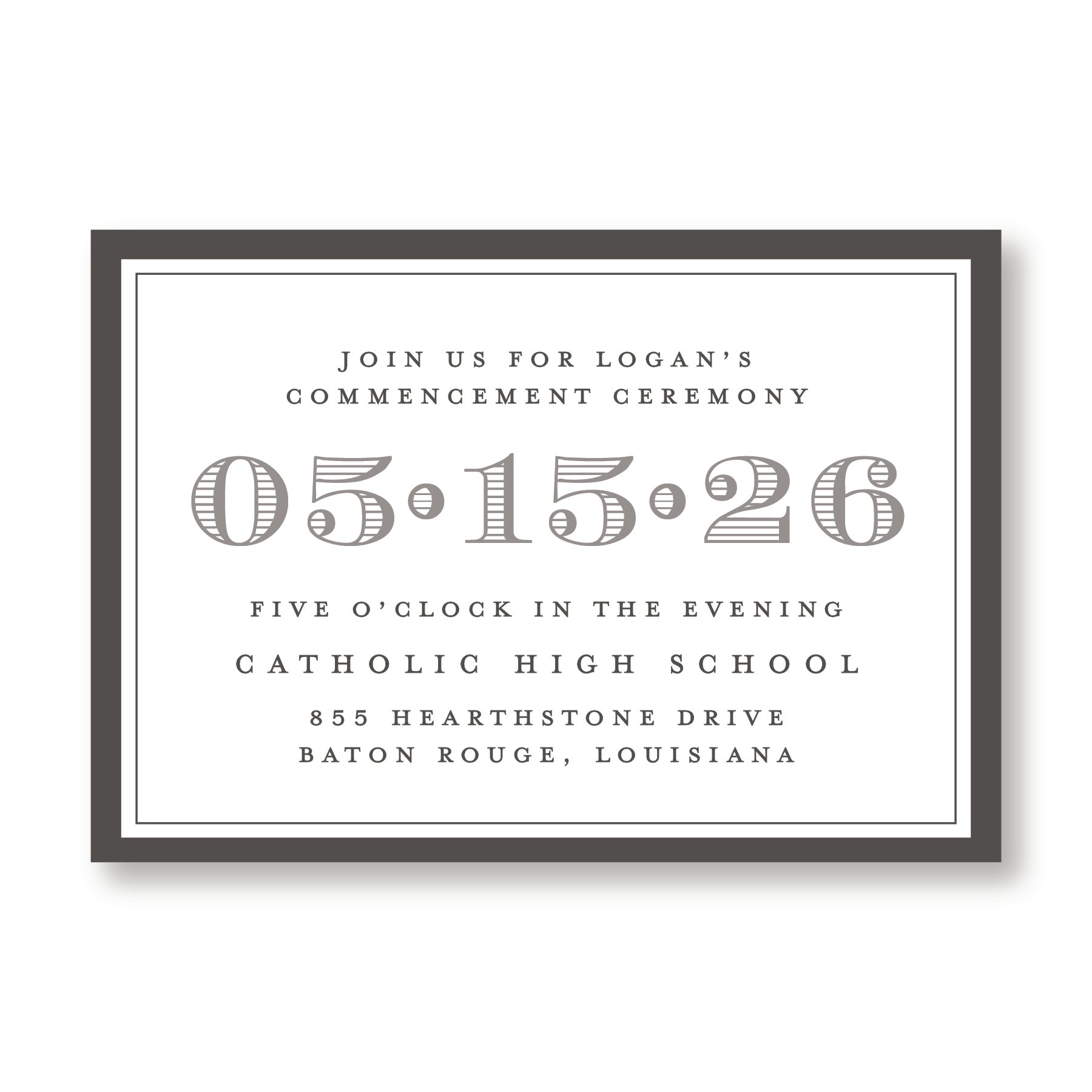 Grad Announcement Insert Cards