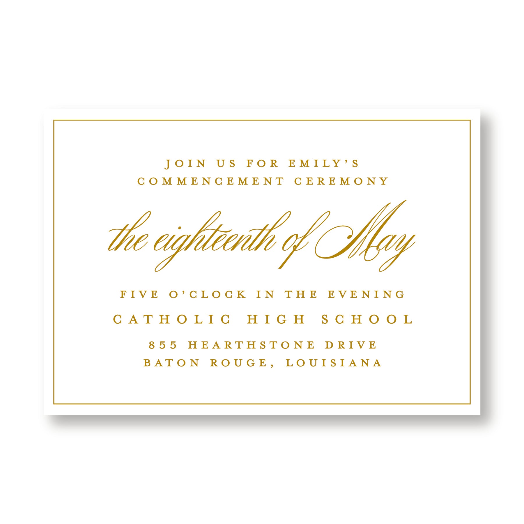 Grad Announcement Insert Cards