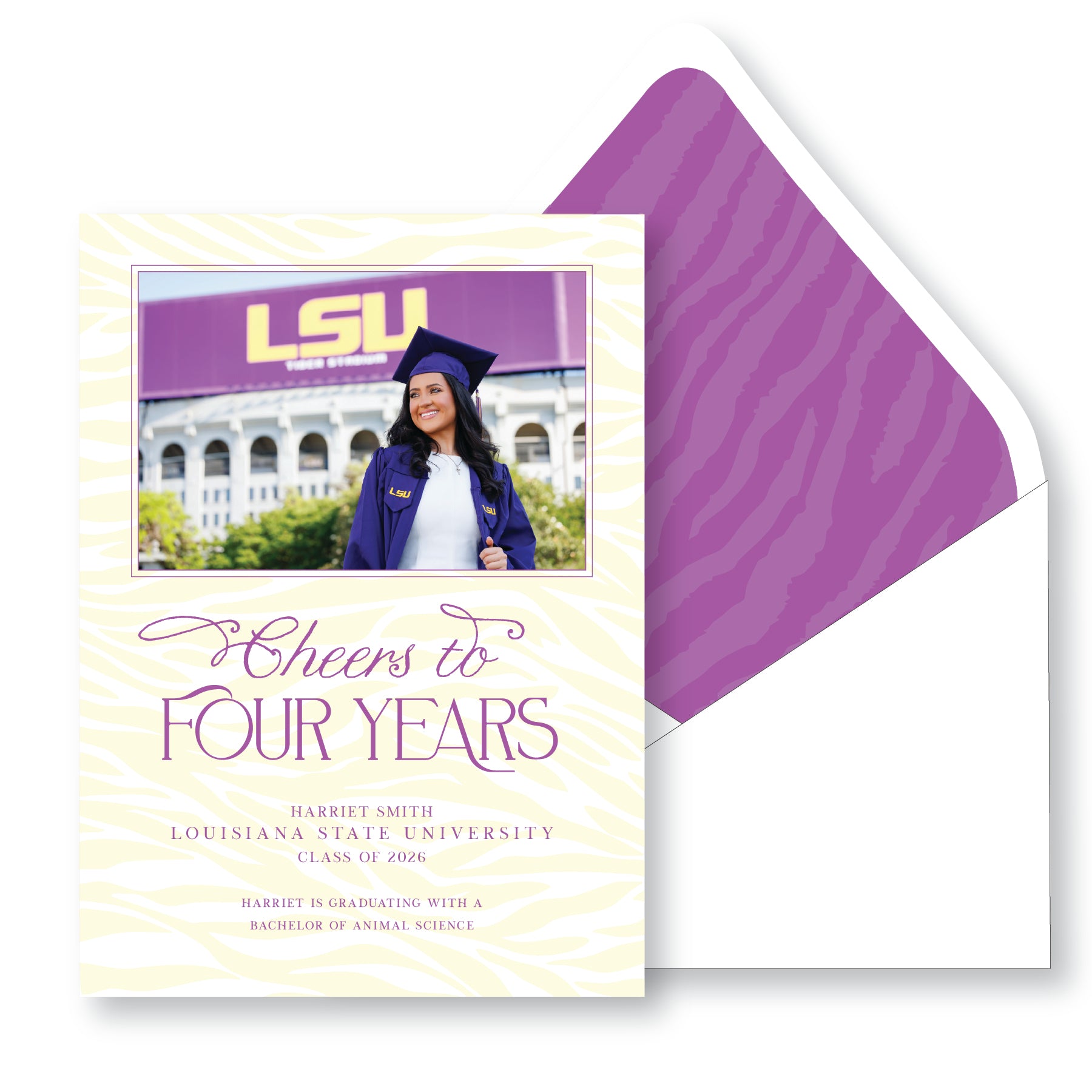 Tiger Stripe Graduation Announcements