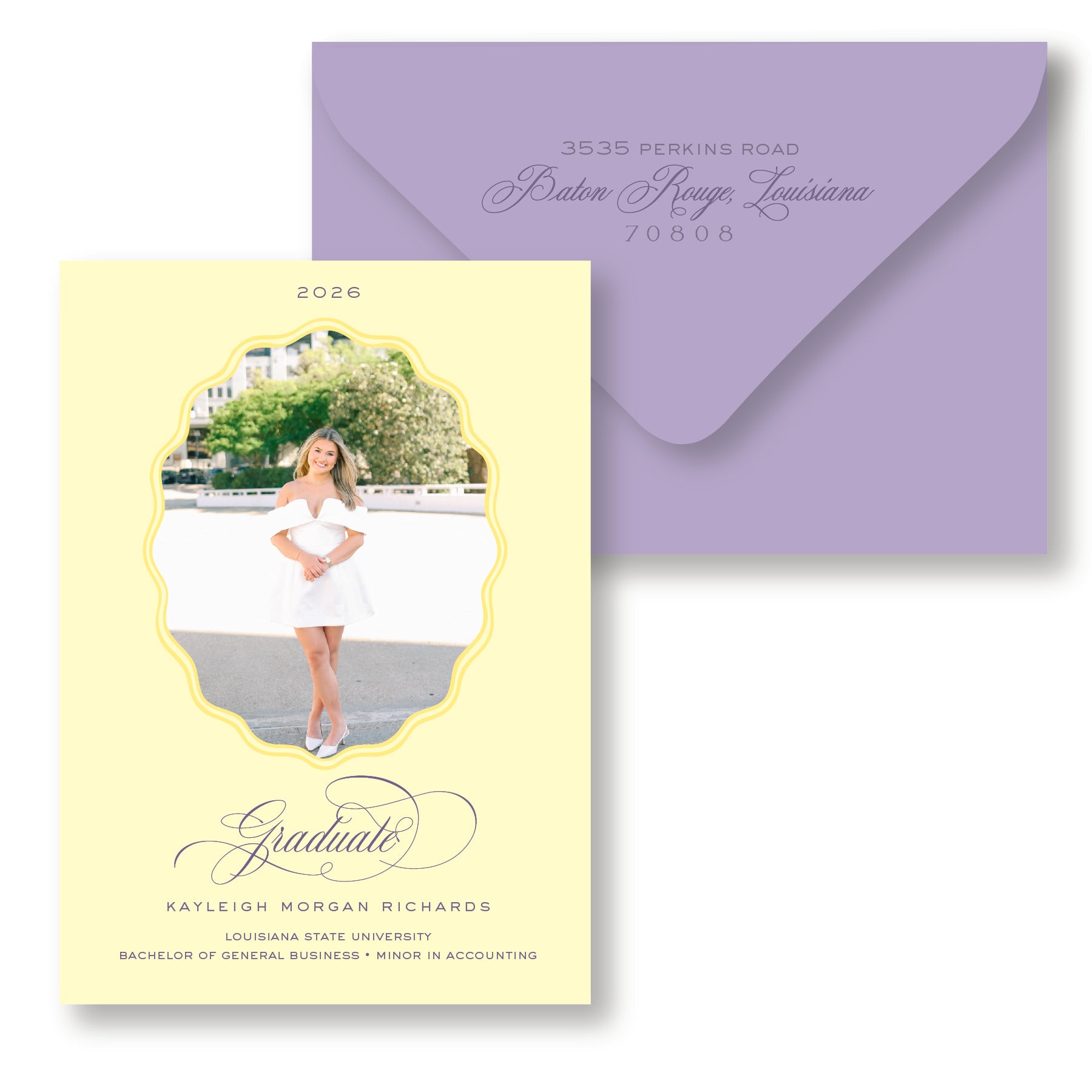 Wavy Oval Graduation Announcements