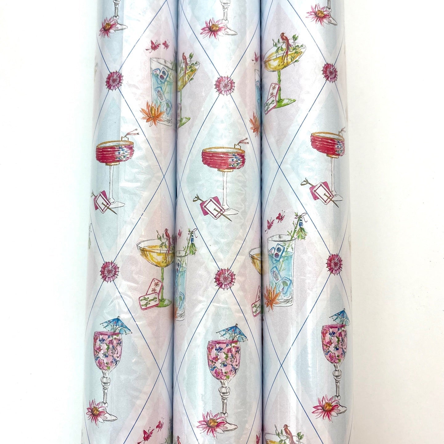 Mahjong Argyle Cocktail Wrapping Paper