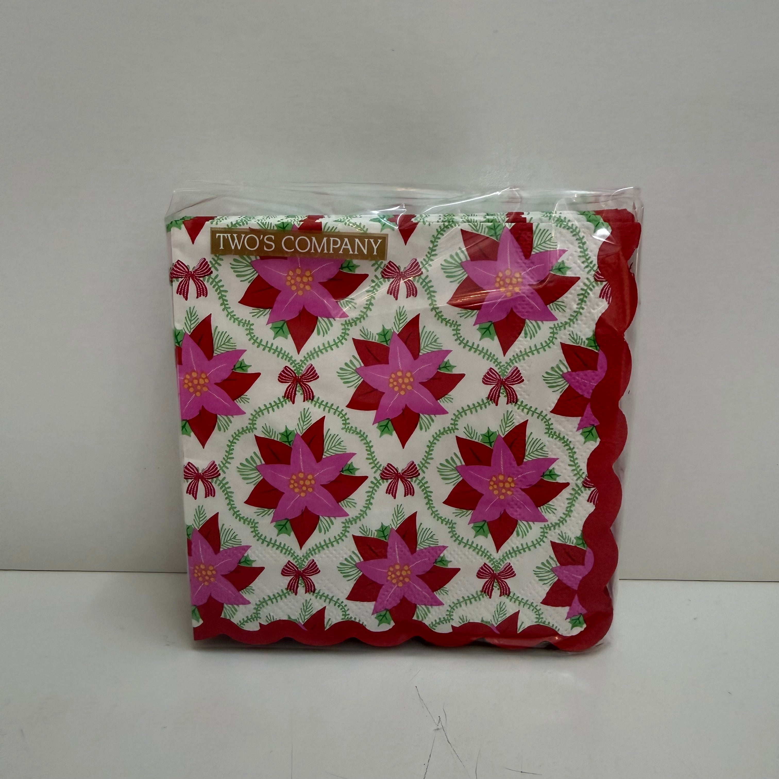 Poinsettia Beverage Napkins