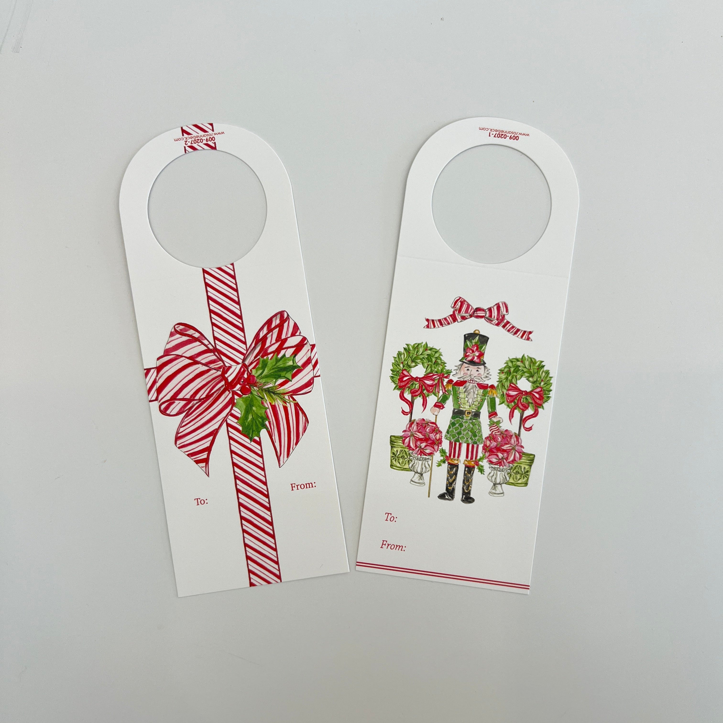 Nutcracker and Ribbon Wine Tag
