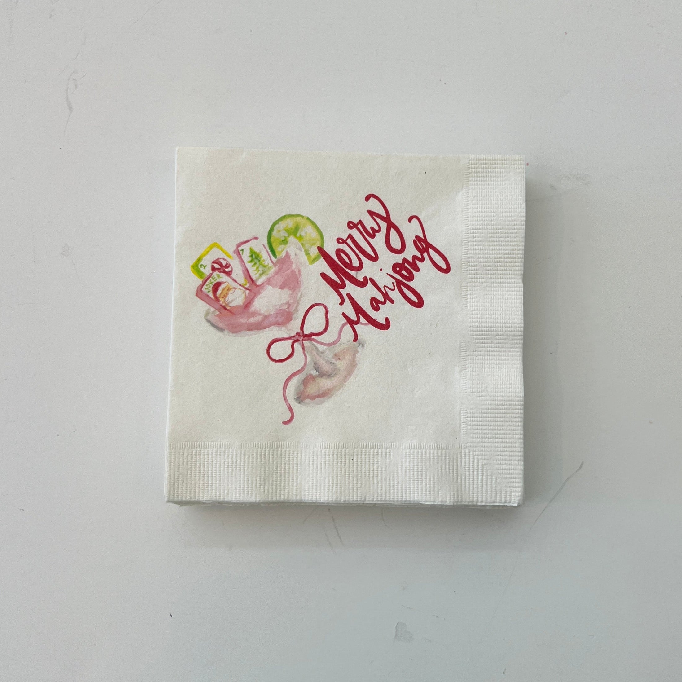 Merry Mahjong Cocktail Napkins