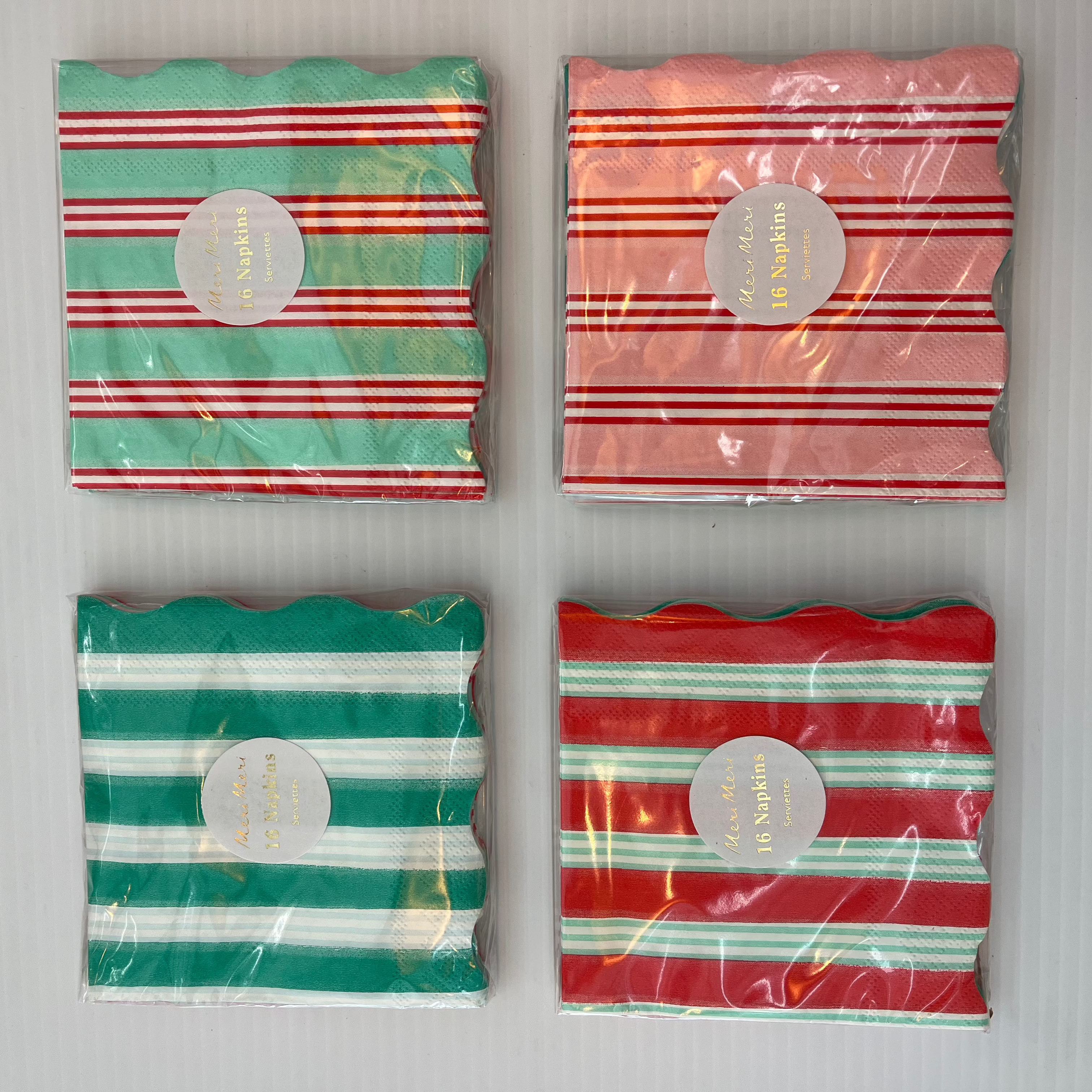 Festive Stripe Small Napkins