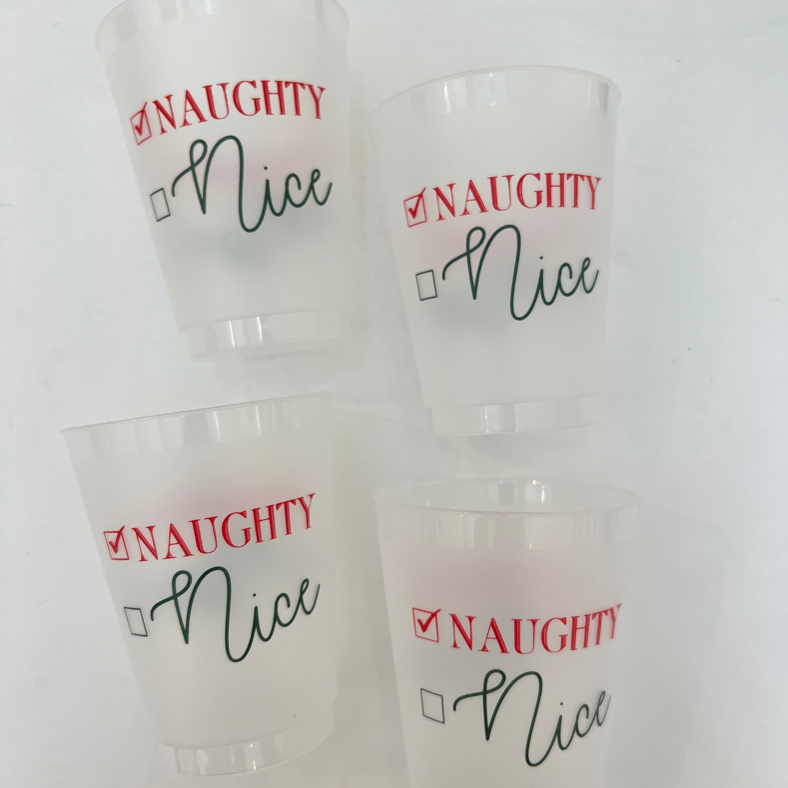 Naughty Nice Shatterproof Cups