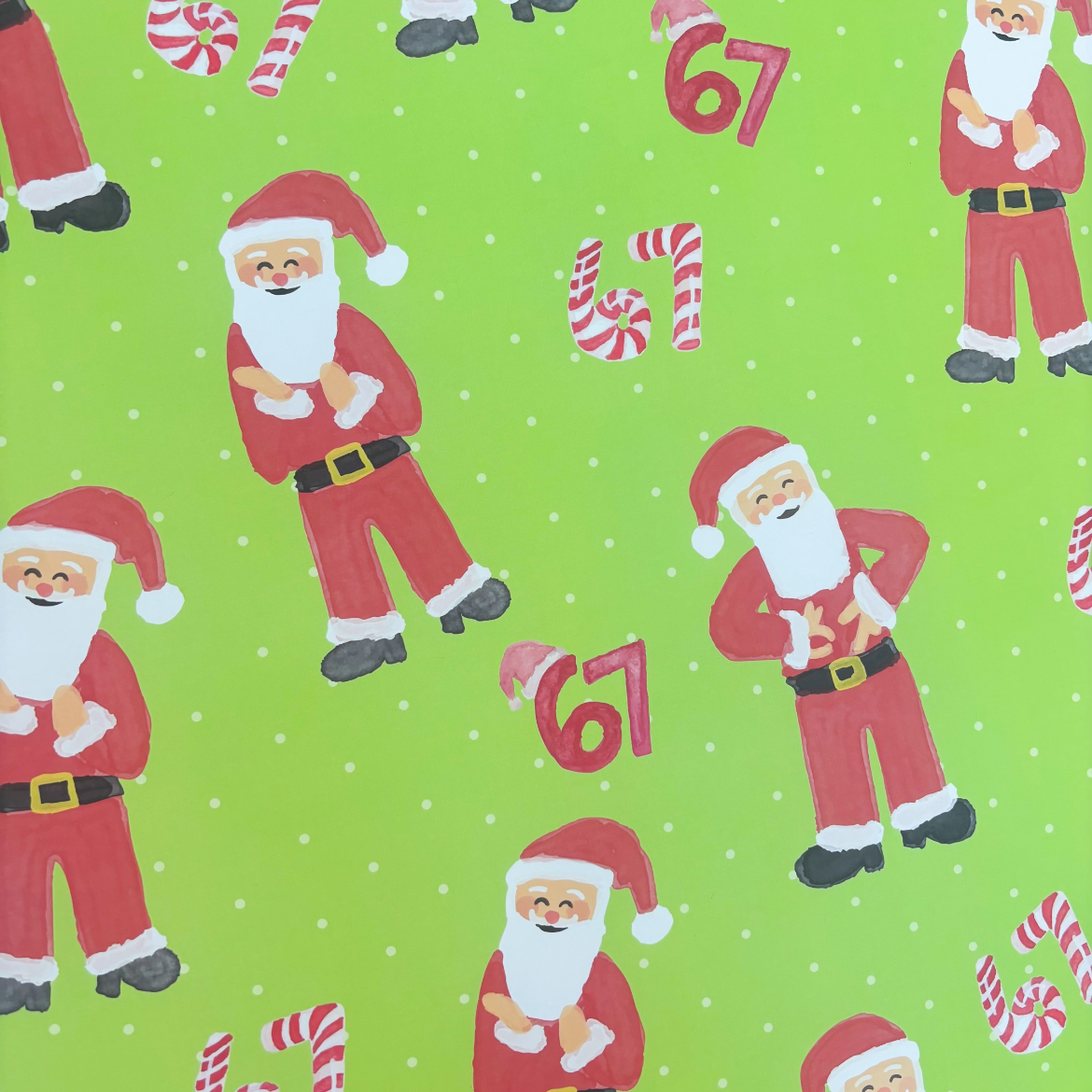 6 7 Santa Wrapping Sheet