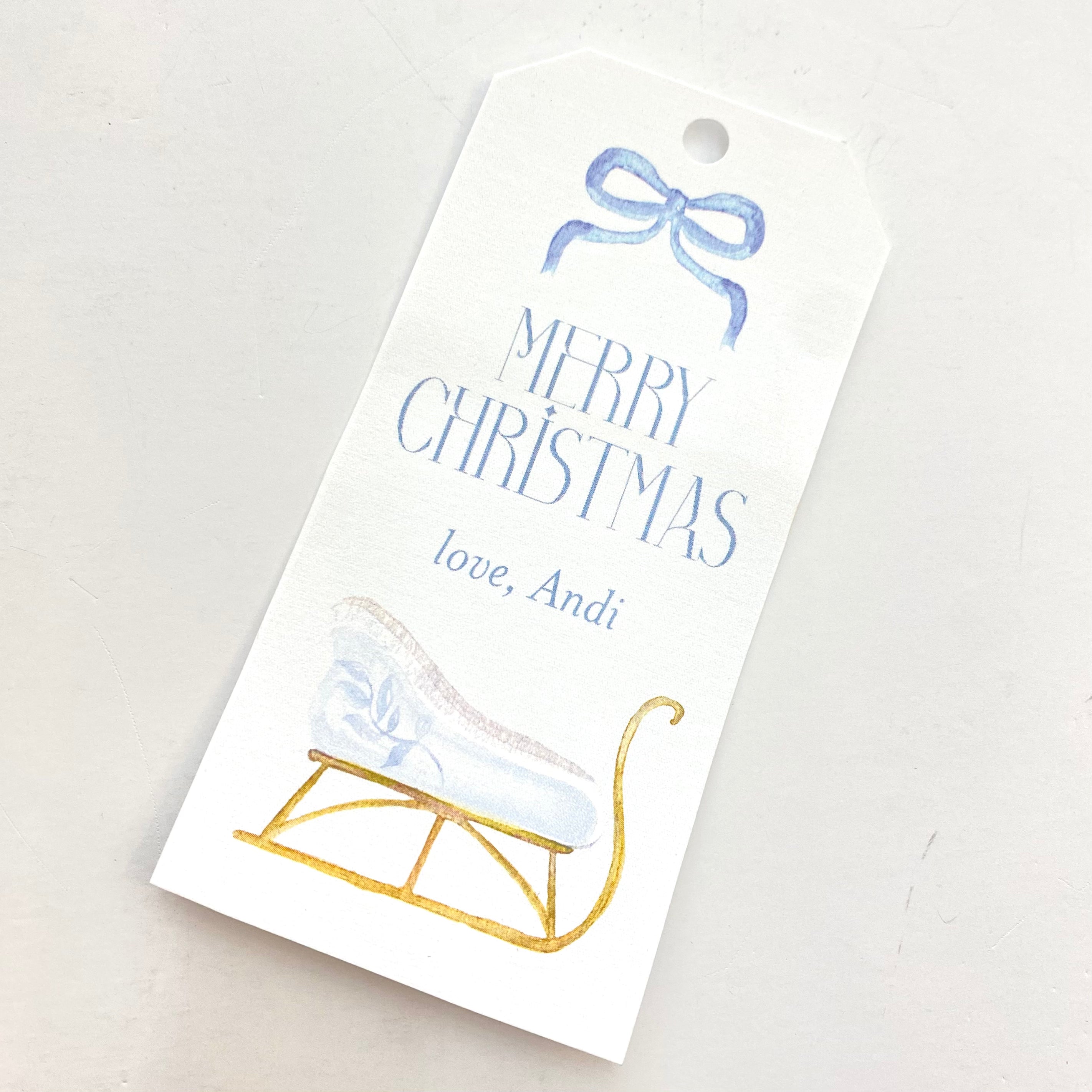 Sleigh-Ride Custom Gift Tag