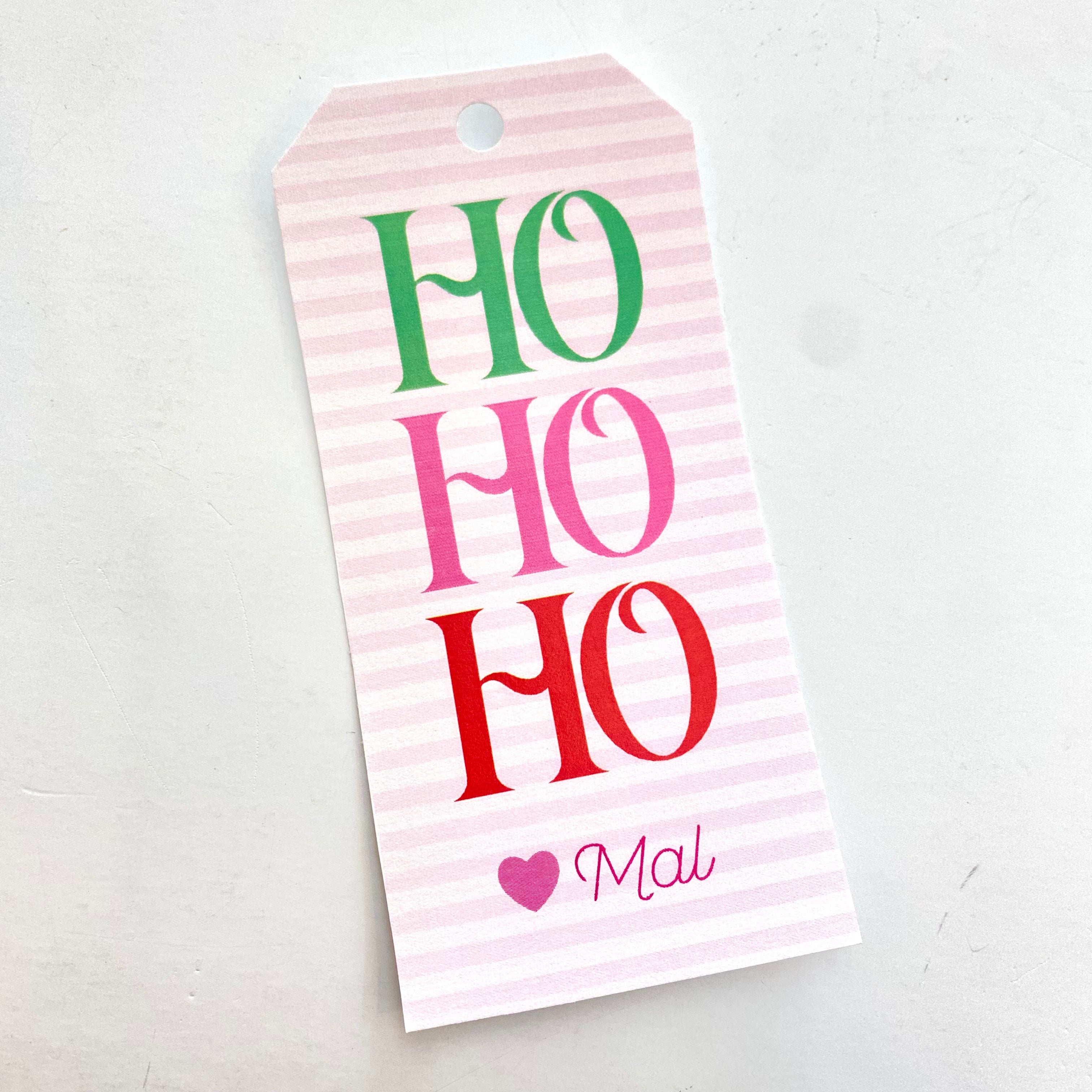 Ho Ho Ho Custom Gift Tag