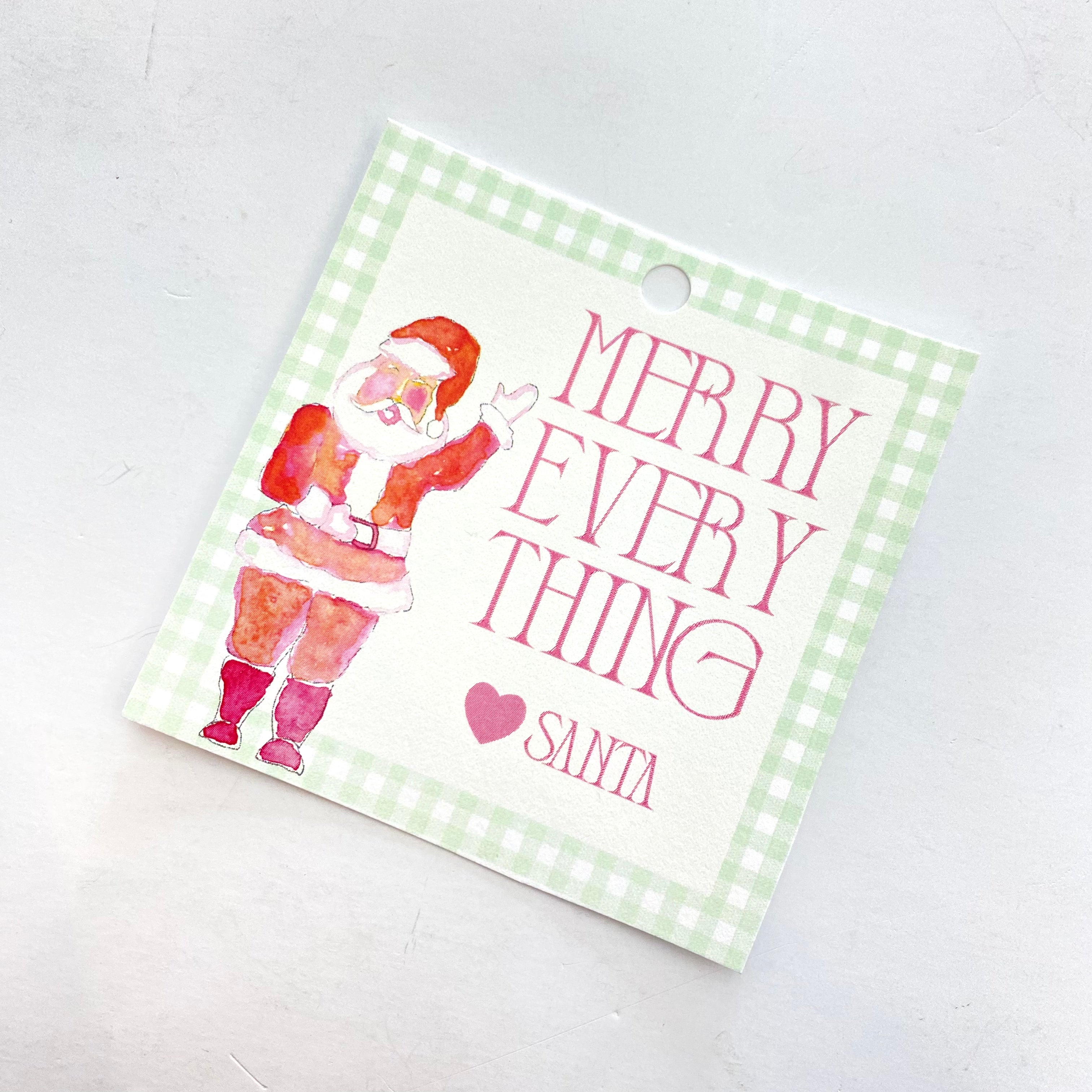 Merry Everything Square Custom Gift Tag