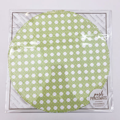 Green Cane Pattern Die-Cut Placemat