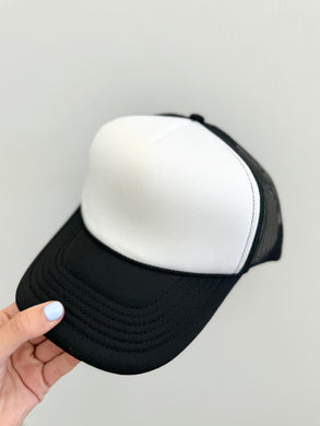 Vibes White/ Black Foam Trucker Hat