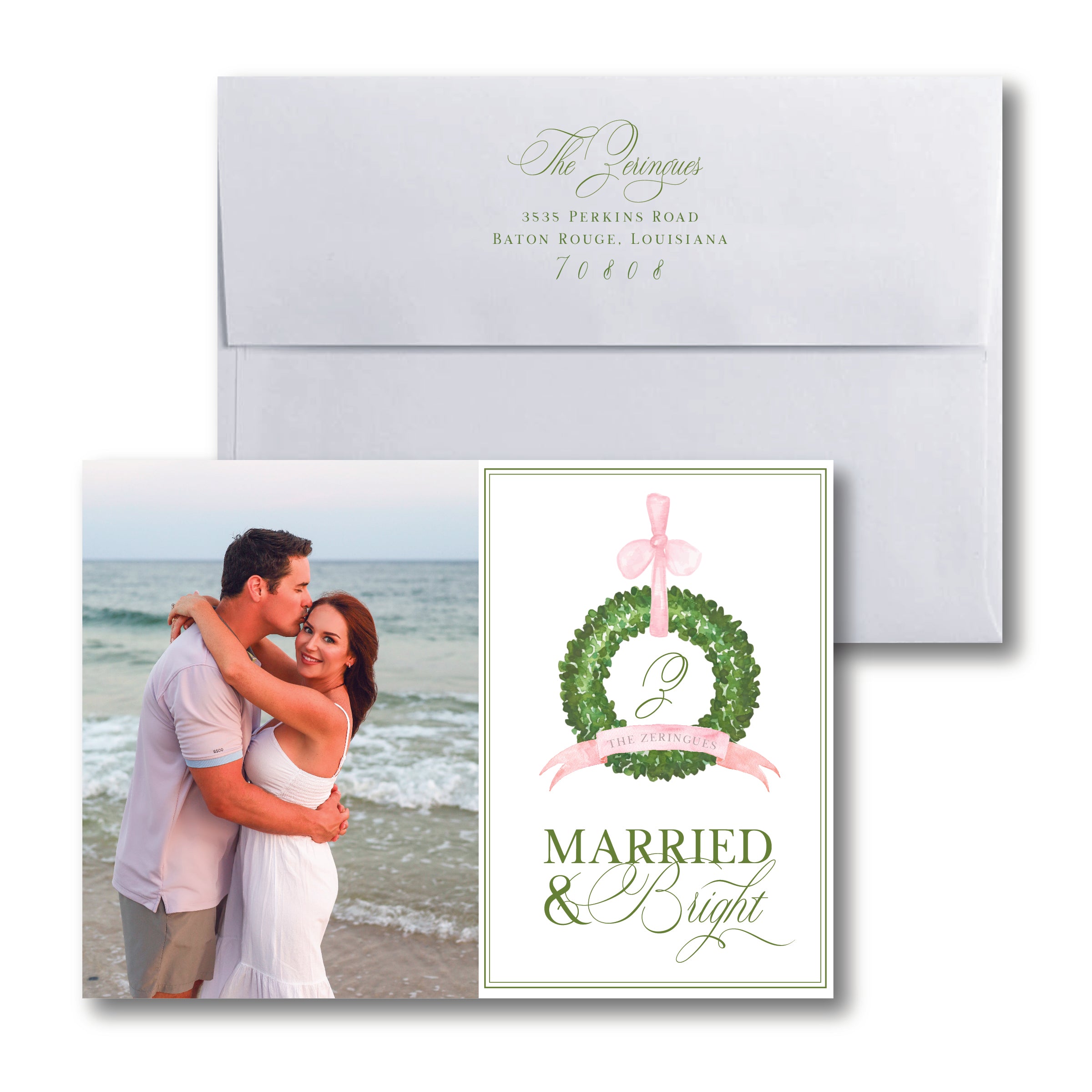Married & Bright Holiday Card