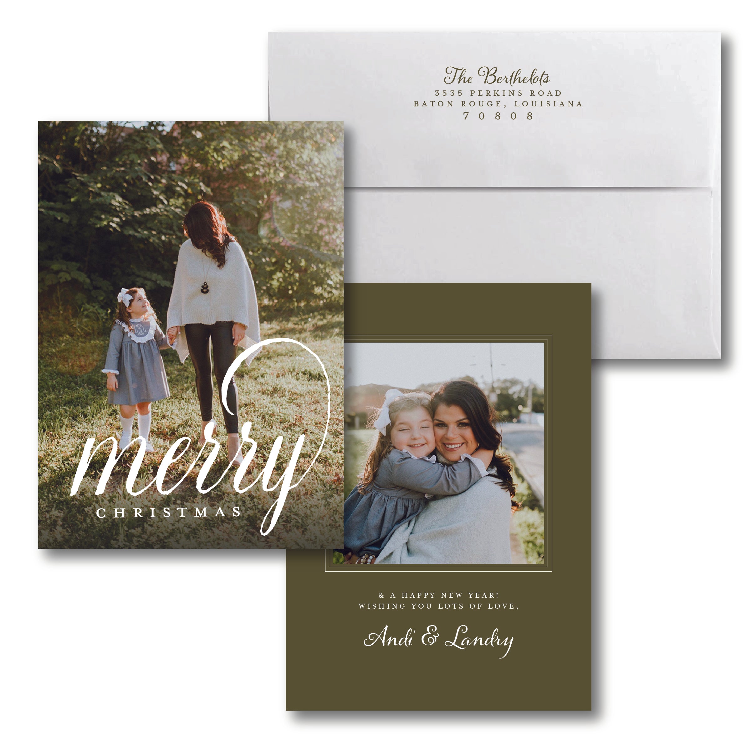 Merry Green Holiday Card