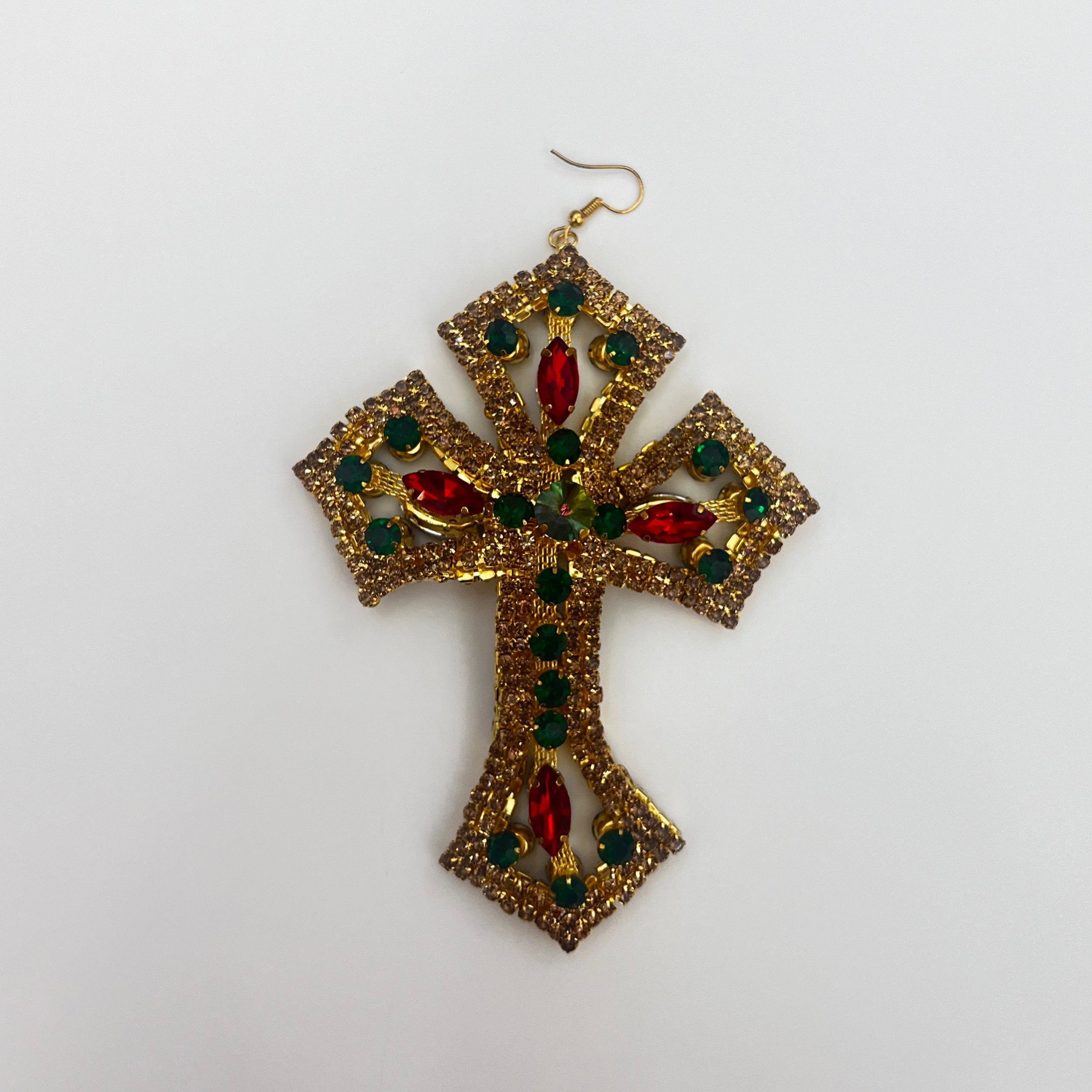 Jewel Stoned Cross Ornament