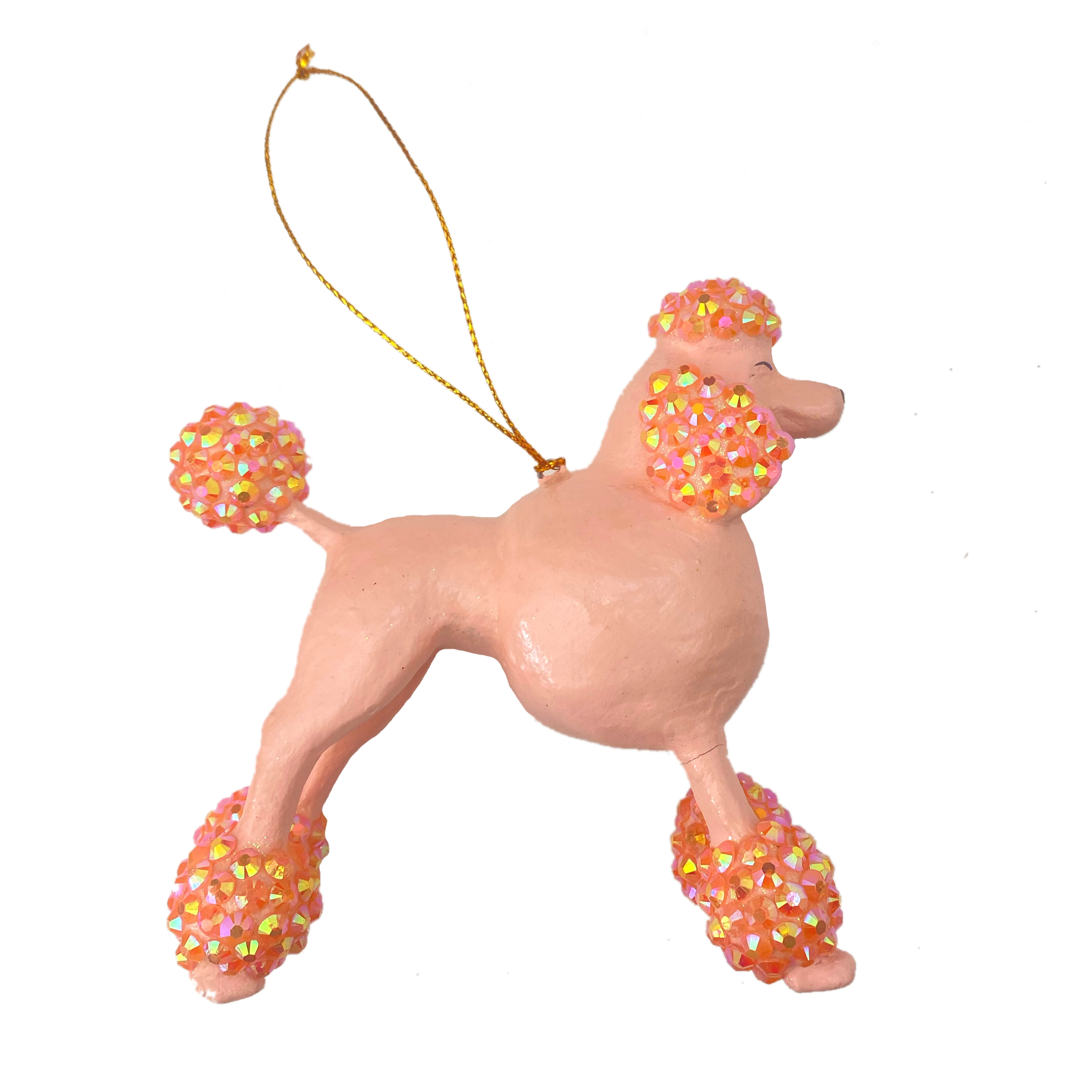 Beaded Poodle Ornament