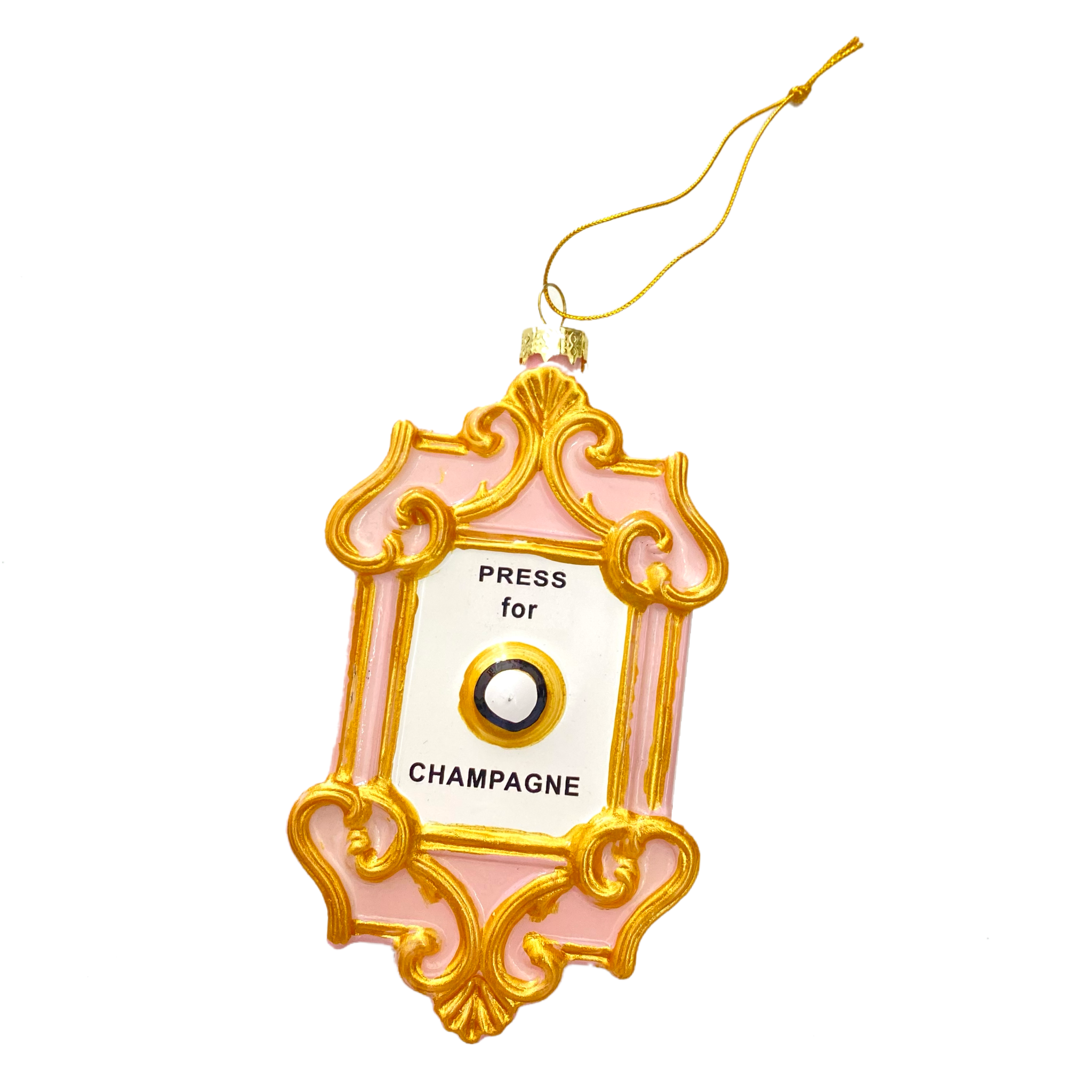 Champagne Button Ornament