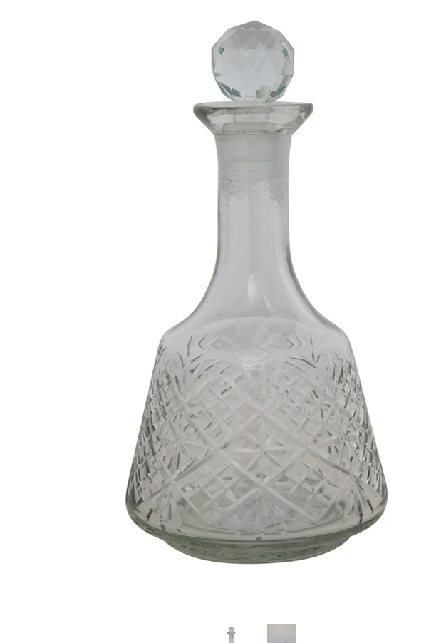 Etched Glass Decanter