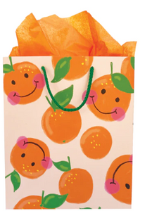 Smiley orange gift bag