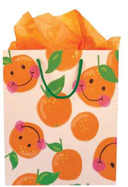 Smiley orange gift bag