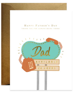 Dad neon sign Fathers day card