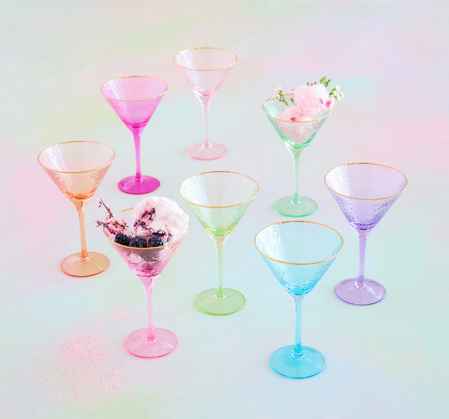 Rainbow Martini Glasses