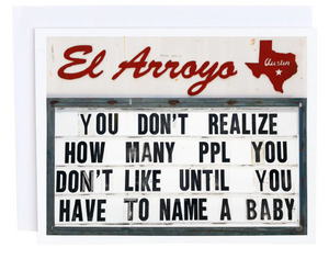 Baby Names Card