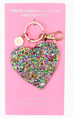 Confetti Heart Keychain