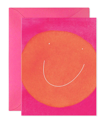 orange smile card