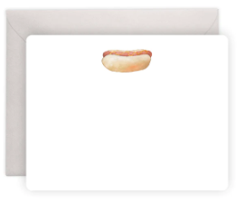 Hotdog flat note cards