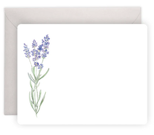 lavender flat note cards