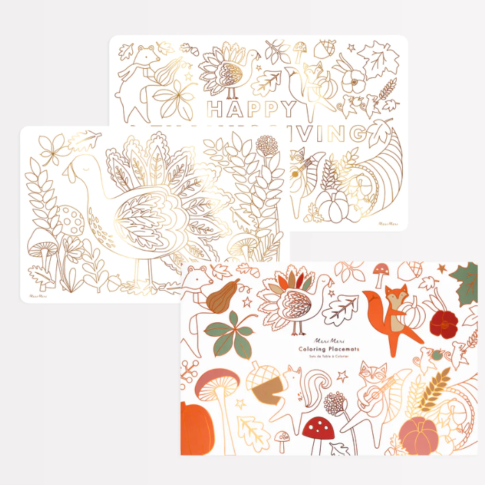 Thanksgiving Coloring Placemats (x 8)