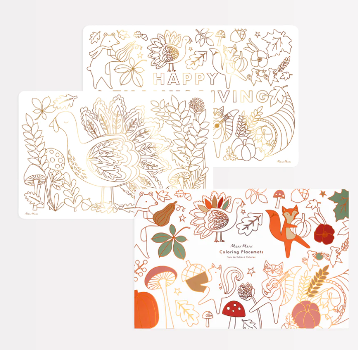 Thanksgiving Coloring Placemats (x 8)