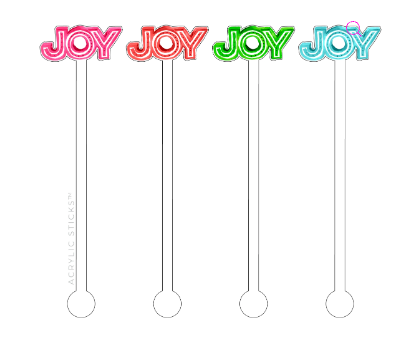 Rainbow of Joy Acrylic Sticks