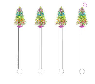 Festive Colors Christmas Tree Sticks