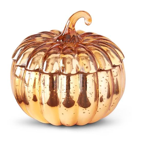 Glass Pumpkin Candle