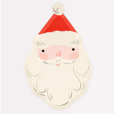 Jolly Christmas Santa Plates